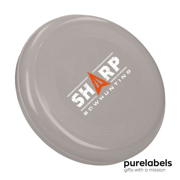 Frisbee te bedrukken eigen logo grijs