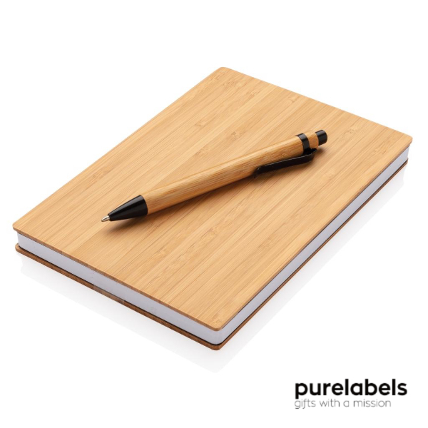 Bamboe notitieboek met pen | Duurzaam relatiegeschenk