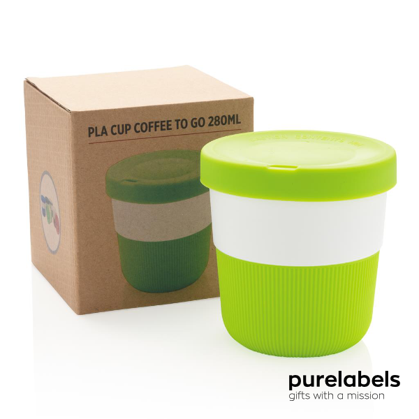 PLA cup coffee to go 280ml, groen