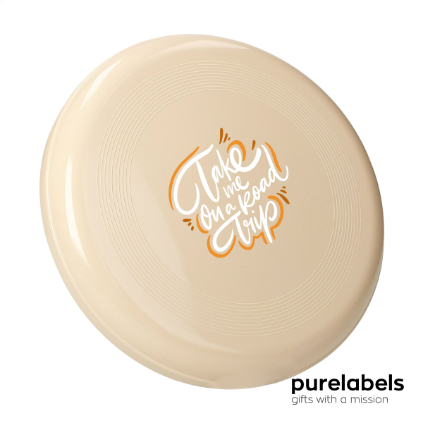 Frisbee te bedrukken eigen logo beige
