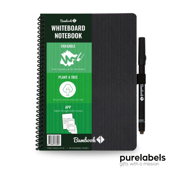 Bambook uitwisbaar notitieboek bamboe whiteboard - a5