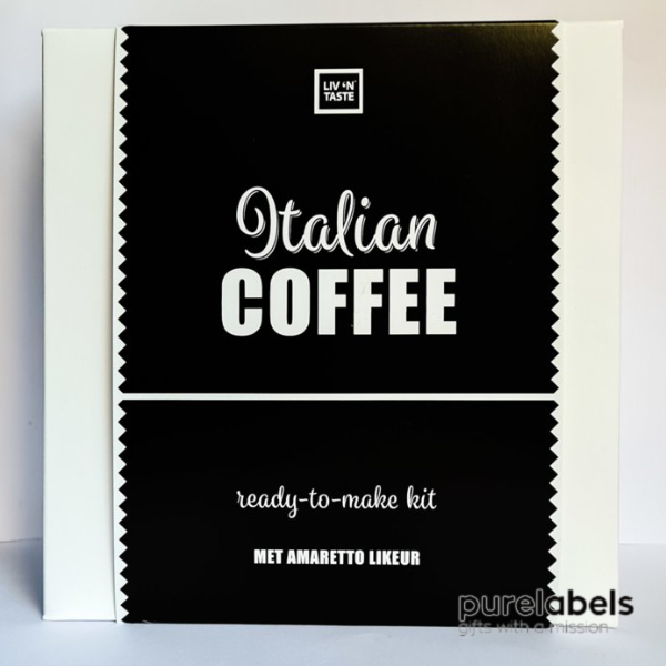 Origineel relatiegeschenk Italian koffie cadeaupakket